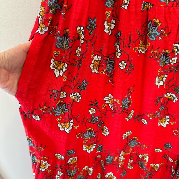 NWT($168) MAX STUDIO FLORAL TIERED COTTON BLEND MAXI
RED FLOATY FLORA Size Med - Picture 8 of 14